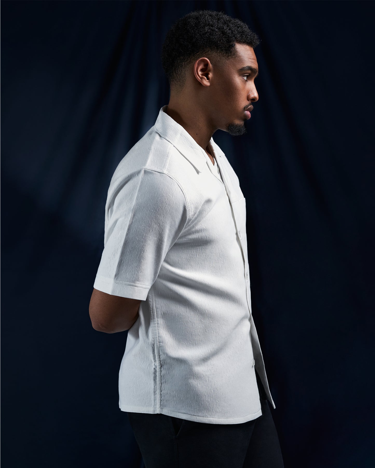 Textured Jacquard Bowling Shirt