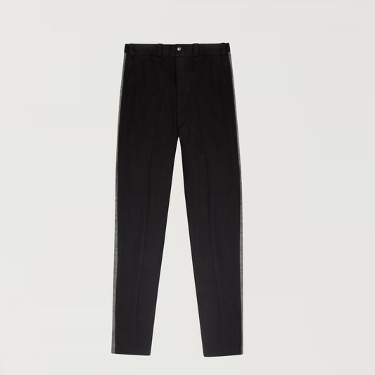 Black Striped Leg Trousers